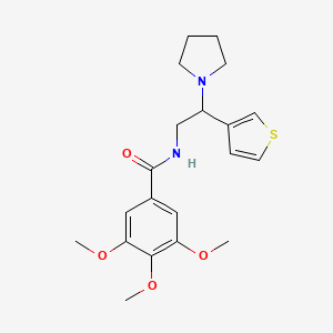 3,4,5-trimethoxy-N-(2-(pyrrolidin-1-yl)-2-(thiophen-3-yl)ethyl)benzamide