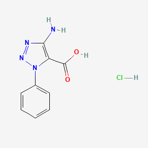 5-Amino-3-phenyltriazole-4-carboxylic acid;hydrochloride