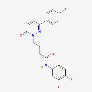 molecular formula C20H16F3N3O2 B2660925 N-(3,4-difluorophenyl)-4-(3-(4-fluorophenyl)-6-oxopyridazin-1(6H)-yl)butanamide CAS No. 946215-45-8