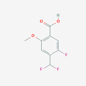 B2660950 4-(Difluoromethyl)-5-fluoro-2-methoxybenzoic acid CAS No. 2091401-77-1
