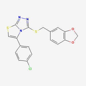 3-(1,3-Benzodioxol-5-ylmethylsulfanyl)-5-(4-chlorophenyl)-[1,3]thiazolo[2,3-c][1,2,4]triazole