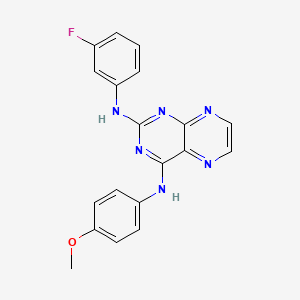 N2-(3-fluorophenyl)-N4-(4-methoxyphenyl)pteridine-2,4-diamine