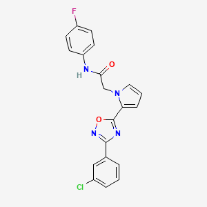 2-{2-[3-(3-chlorophenyl)-1,2,4-oxadiazol-5-yl]-1H-pyrrol-1-yl}-N-(4-fluorophenyl)acetamide