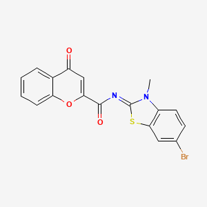 (Z)-N-(6-bromo-3-methylbenzo[d]thiazol-2(3H)-ylidene)-4-oxo-4H-chromene-2-carboxamide