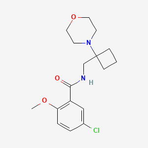 5-Chloro-2-methoxy-N-[(1-morpholin-4-ylcyclobutyl)methyl]benzamide