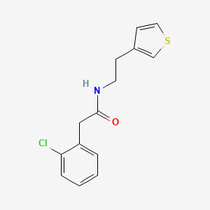 molecular formula C14H14ClNOS B2660967 2-(2-chlorophenyl)-N-(2-(thiophen-3-yl)ethyl)acetamide CAS No. 1251684-91-9