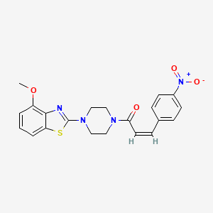 molecular formula C21H20N4O4S B2660972 (Z)-1-(4-(4-methoxybenzo[d]thiazol-2-yl)piperazin-1-yl)-3-(4-nitrophenyl)prop-2-en-1-one CAS No. 897477-83-7