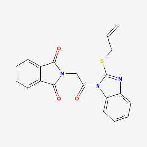 molecular formula C20H15N3O3S B2660976 2-(2-(2-(allylthio)-1H-benzo[d]imidazol-1-yl)-2-oxoethyl)isoindoline-1,3-dione CAS No. 325694-36-8