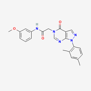 molecular formula C22H21N5O3 B2660977 2-[1-(2,4-dimethylphenyl)-4-oxopyrazolo[3,4-d]pyrimidin-5-yl]-N-(3-methoxyphenyl)acetamide CAS No. 894999-80-5