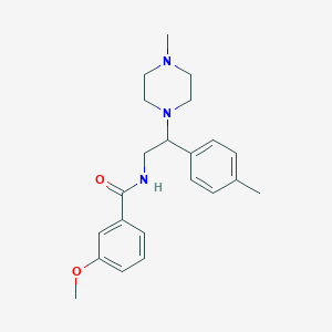 molecular formula C22H29N3O2 B2660982 3-methoxy-N-(2-(4-methylpiperazin-1-yl)-2-(p-tolyl)ethyl)benzamide CAS No. 898448-84-5