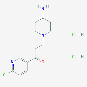 3-(4-Amino-piperidin-1-yl)-1-(6-chloro-pyridin-3-yl)-propan-1-one 2hcl