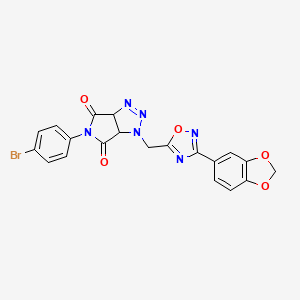 1-((3-(benzo[d][1,3]dioxol-5-yl)-1,2,4-oxadiazol-5-yl)methyl)-5-(4-bromophenyl)-1,6a-dihydropyrrolo[3,4-d][1,2,3]triazole-4,6(3aH,5H)-dione