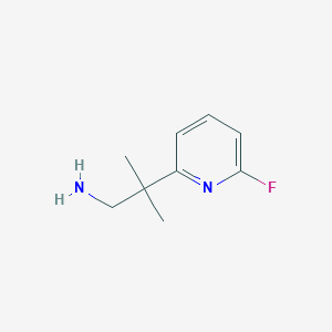 molecular formula C9H13FN2 B2661003 2-(6-氟吡啶-2-基)-2-甲基丙胺 CAS No. 2356168-38-0