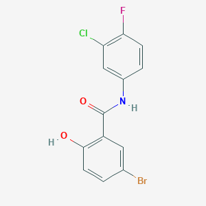 molecular formula C13H8BrClFNO2 B2661004 5-Bromo-N-(3-chloro-4-fluorophenyl)-2-hydroxybenzamide CAS No. 663152-26-9