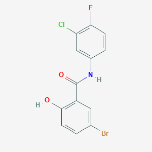 molecular formula C13H8BrClFNO2 B2661004 5-溴-N-(3-氯-4-氟苯基)-2-羟基苯甲酰胺 CAS No. 663152-26-9