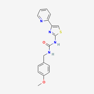 molecular formula C17H16N4O2S B2661015 1-(4-Methoxybenzyl)-3-(4-(pyridin-2-yl)thiazol-2-yl)urea CAS No. 1203244-73-8