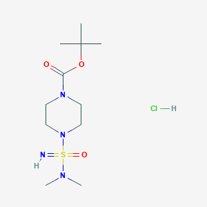 molecular formula C11H25ClN4O3S B2661017 Tert-butyl 4-(dimethylaminosulfonimidoyl)piperazine-1-carboxylate;hydrochloride CAS No. 2287287-54-9