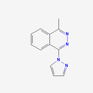 molecular formula C12H10N4 B2661018 1-Methyl-4-pyrazol-1-ylphthalazine CAS No. 1408477-05-3