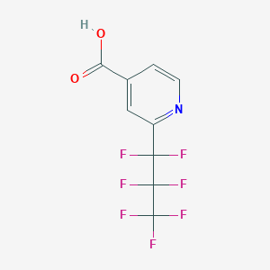 molecular formula C9H4F7NO2 B2661024 2-(Perfluoropropyl)isonicotinic acid CAS No. 20897-65-8
