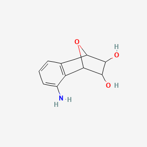 molecular formula C10H11NO3 B2661025 3-Amino-11-oxatricyclo[6.2.1.02,7]undeca-2(7),3,5-triene-9,10-diol CAS No. 2490412-79-6