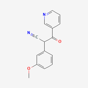 molecular formula C15H12N2O2 B2661029 2-(3-Methoxyphenyl)-3-oxo-3-(pyridin-3-yl)propanenitrile CAS No. 1291678-94-8