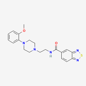 molecular formula C20H23N5O2S B2661033 N-(2-(4-(2-methoxyphenyl)piperazin-1-yl)ethyl)benzo[c][1,2,5]thiadiazole-5-carboxamide CAS No. 1209650-85-0