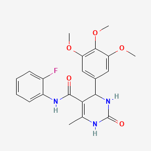 molecular formula C21H22FN3O5 B2661034 N-(2-氟苯基)-6-甲基-2-氧代-4-(3,4,5-三甲氧基苯基)-1,2,3,4-四氢嘧啶-5-甲酰胺 CAS No. 893680-17-6