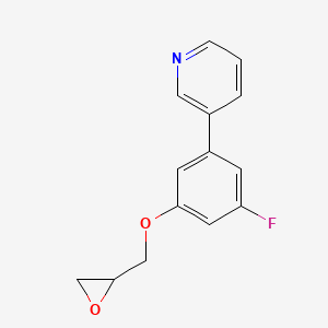 3-[3-Fluoro-5-(oxiran-2-ylmethoxy)phenyl]pyridine