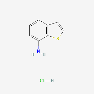 molecular formula C8H8ClNS B2661039 1-Benzothiophen-7-amine hydrochloride CAS No. 1423026-20-3