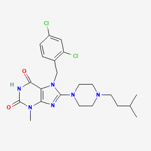 7-(2,4-dichlorobenzyl)-8-(4-isopentylpiperazin-1-yl)-3-methyl-1H-purine-2,6(3H,7H)-dione