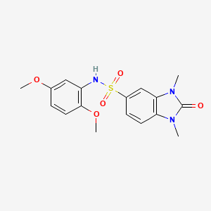 molecular formula C17H19N3O5S B2661049 N-(2,5-dimethoxyphenyl)-1,3-dimethyl-2-oxobenzimidazole-5-sulfonamide CAS No. 701224-53-5