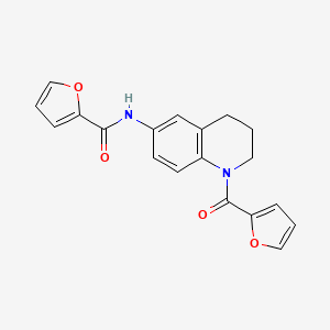 molecular formula C19H16N2O4 B2661050 N-[1-(furan-2-carbonyl)-3,4-dihydro-2H-quinolin-6-yl]furan-2-carboxamide CAS No. 942005-73-4