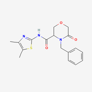4-benzyl-N-(4,5-dimethylthiazol-2-yl)-5-oxomorpholine-3-carboxamide