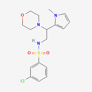 3-chloro-N-(2-(1-methyl-1H-pyrrol-2-yl)-2-morpholinoethyl)benzenesulfonamide