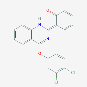 (6E)-6-[4-(3,4-dichlorophenoxy)-1H-quinazolin-2-ylidene]cyclohexa-2,4-dien-1-one