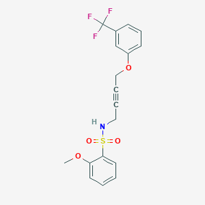 2-methoxy-N-(4-(3-(trifluoromethyl)phenoxy)but-2-yn-1-yl)benzenesulfonamide