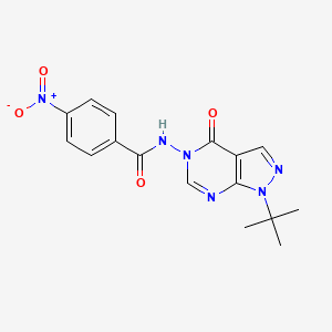 N-(1-(tert-butyl)-4-oxo-1H-pyrazolo[3,4-d]pyrimidin-5(4H)-yl)-4-nitrobenzamide