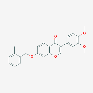 molecular formula C25H22O5 B2661074 3-(3,4-Dimethoxyphenyl)-7-[(2-methylphenyl)methoxy]chromen-4-one CAS No. 859138-24-2