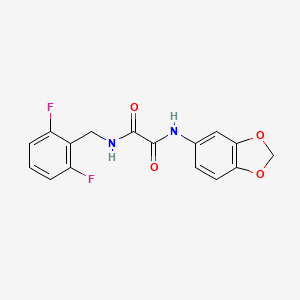 molecular formula C16H12F2N2O4 B2661075 N1-(benzo[d][1,3]dioxol-5-yl)-N2-(2,6-difluorobenzyl)oxalamide CAS No. 941980-37-6