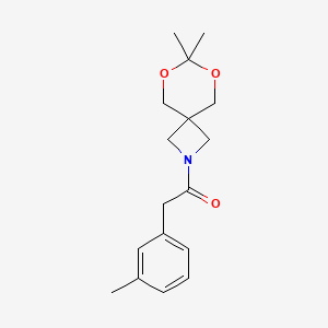 molecular formula C17H23NO3 B2661081 1-(7,7-Dimethyl-6,8-dioxa-2-azaspiro[3.5]nonan-2-yl)-2-(m-tolyl)ethanone CAS No. 1351633-40-3