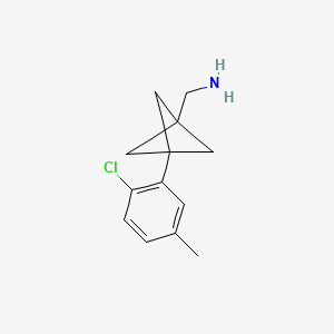 molecular formula C13H16ClN B2661089 [3-(2-Chloro-5-methylphenyl)-1-bicyclo[1.1.1]pentanyl]methanamine CAS No. 2287316-82-7
