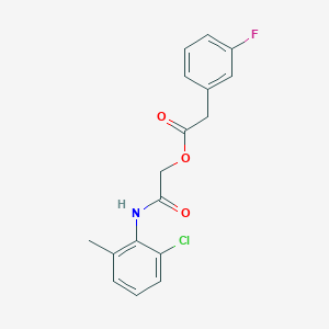 2-[(2-Chloro-6-methylphenyl)amino]-2-oxoethyl (3-fluorophenyl)acetate