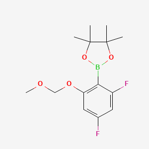 molecular formula C14H19BF2O4 B2661105 2-[2,4-Difluoro-6-(methoxymethoxy)phenyl]-4,4,5,5-tetramethyl-1,3,2-dioxaborolane CAS No. 2641028-73-9