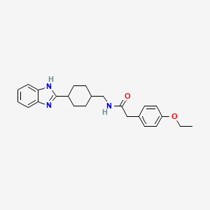 molecular formula C24H29N3O2 B2661108 N-((4-(1H-benzo[d]imidazol-2-yl)cyclohexyl)methyl)-2-(4-ethoxyphenyl)acetamide CAS No. 1207003-69-7