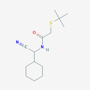 molecular formula C14H24N2OS B2661109 2-(tert-butylsulfanyl)-N-[cyano(cyclohexyl)methyl]acetamide CAS No. 1384580-38-4