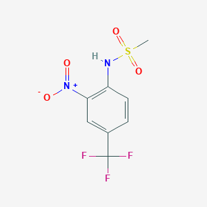 molecular formula C8H7F3N2O4S B2661114 N-[2-nitro-4-(trifluoromethyl)phenyl]methanesulfonamide CAS No. 156522-23-5