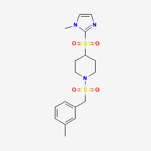 4-((1-methyl-1H-imidazol-2-yl)sulfonyl)-1-((3-methylbenzyl)sulfonyl)piperidine