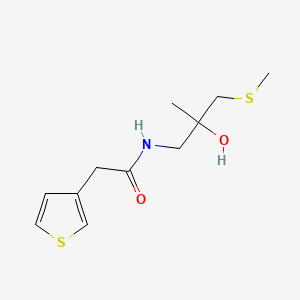 N-(2-hydroxy-2-methyl-3-(methylthio)propyl)-2-(thiophen-3-yl)acetamide