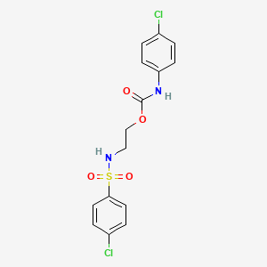 2-{[(4-chlorophenyl)sulfonyl]amino}ethyl N-(4-chlorophenyl)carbamate