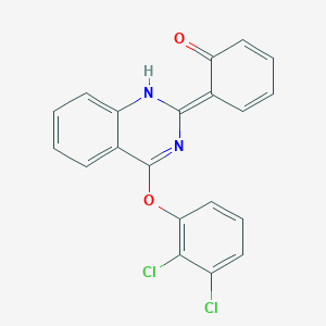 molecular formula C20H12Cl2N2O2 B266113 (6E)-6-[4-(2,3-dichlorophenoxy)-1H-quinazolin-2-ylidene]cyclohexa-2,4-dien-1-one 